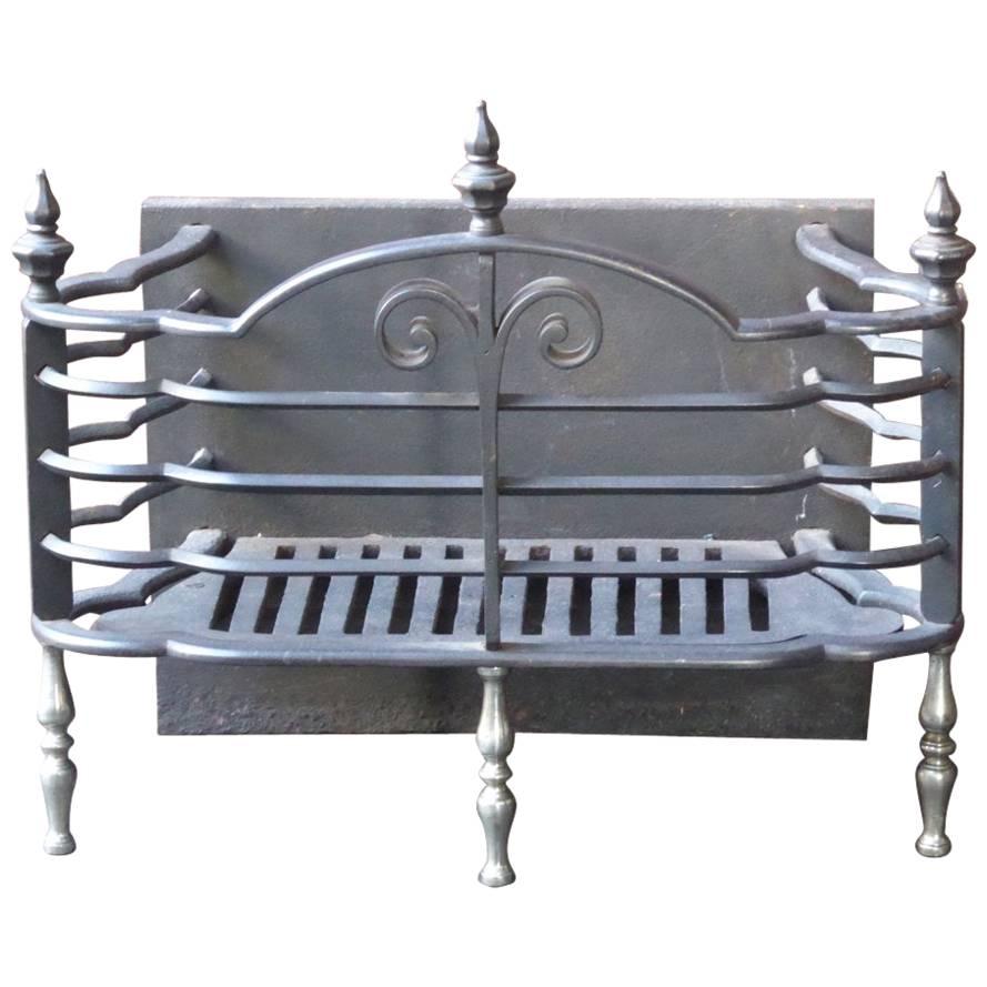 English Victorian Fireplace Grate or Fire Basket