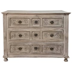 18th Century Country French Whitewashed Louis XVI Commode