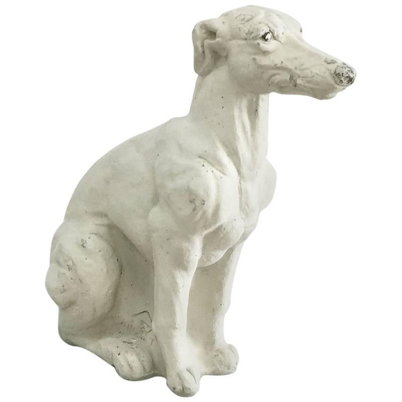 Concrete stone dog Statue of a Whippet Dog