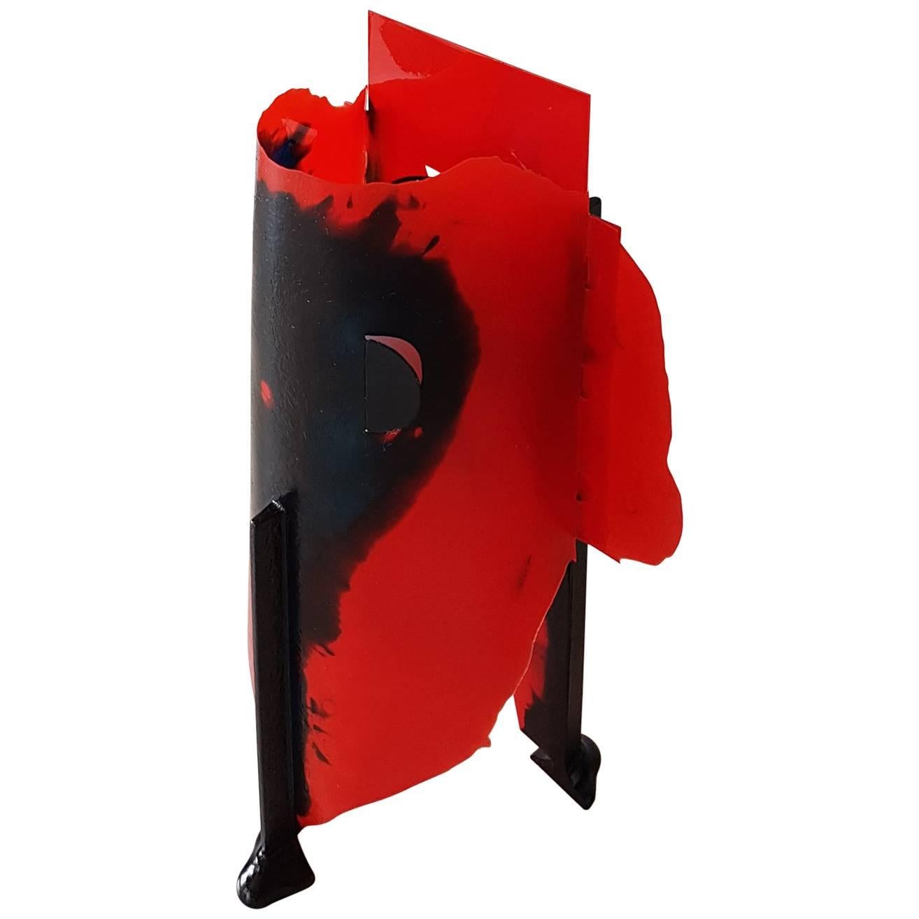 Gaetano Pesce Italian Contemporary Floor Lamp in Orange and Blue Resin