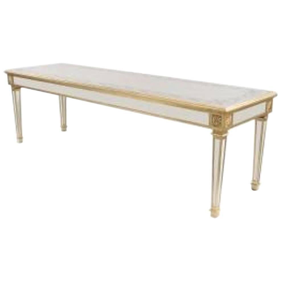 American Mid-Century Gilt and Mirrored Console Table For Sale