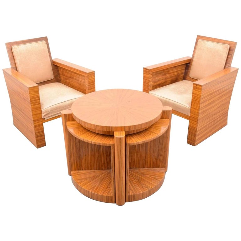 Art Deco Living Room Suite at 1stdibs