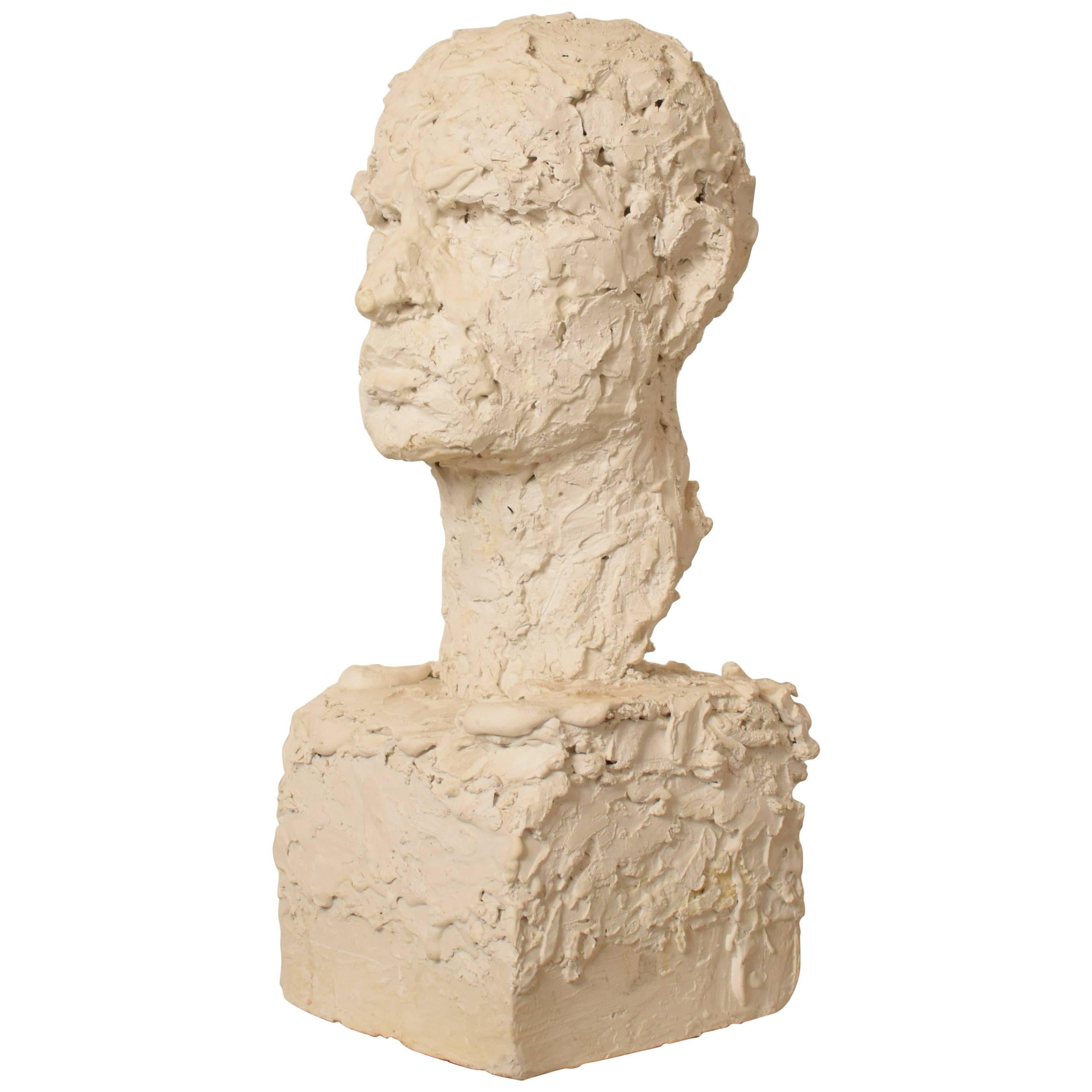 Early 20th Century Plaster Bust of a Man, circa 1920