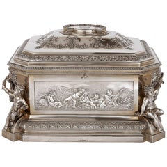 Very Large Silver Jewellery Box Casket by Klinkosch