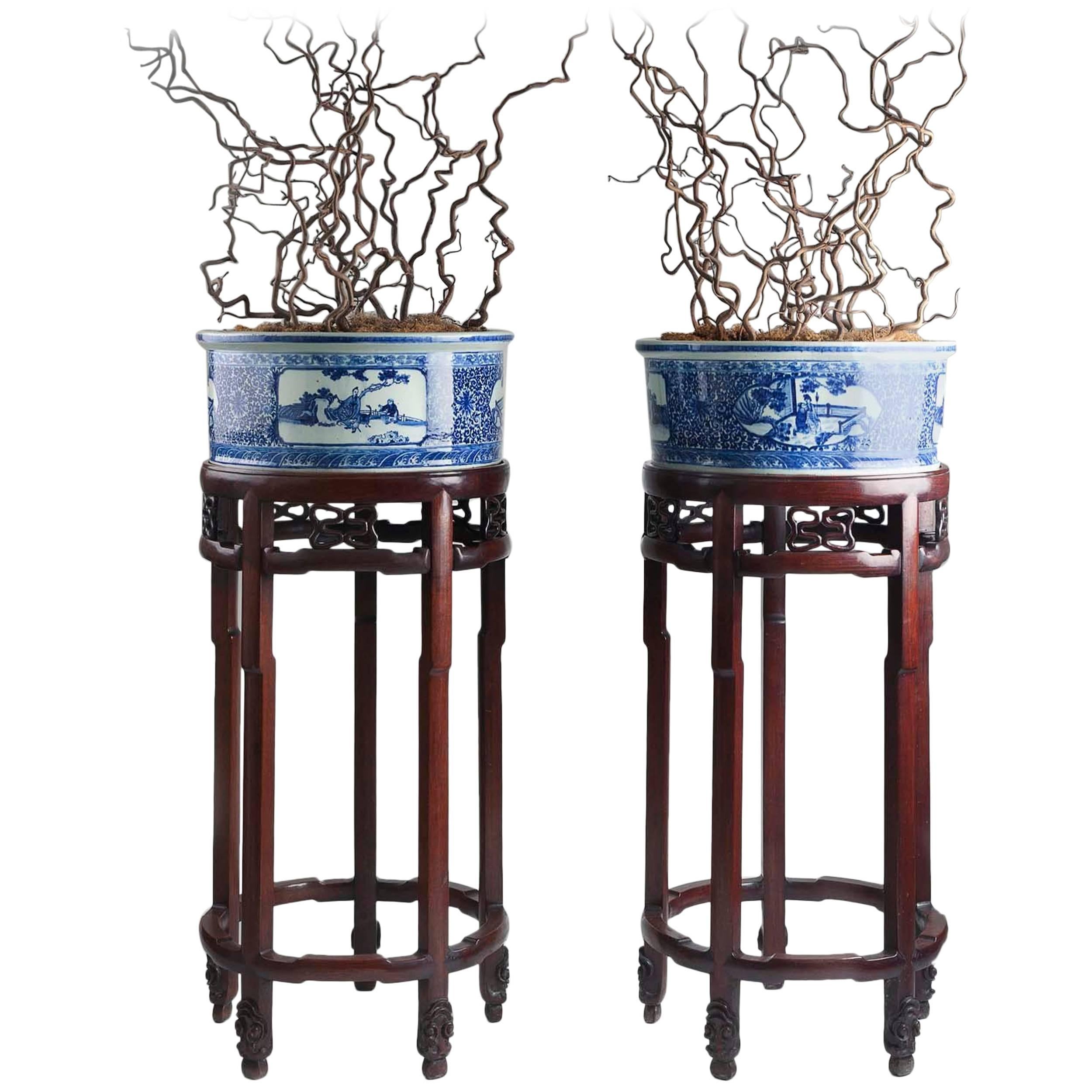 Exceptional Chinese Porcelain Planters, circa 1925