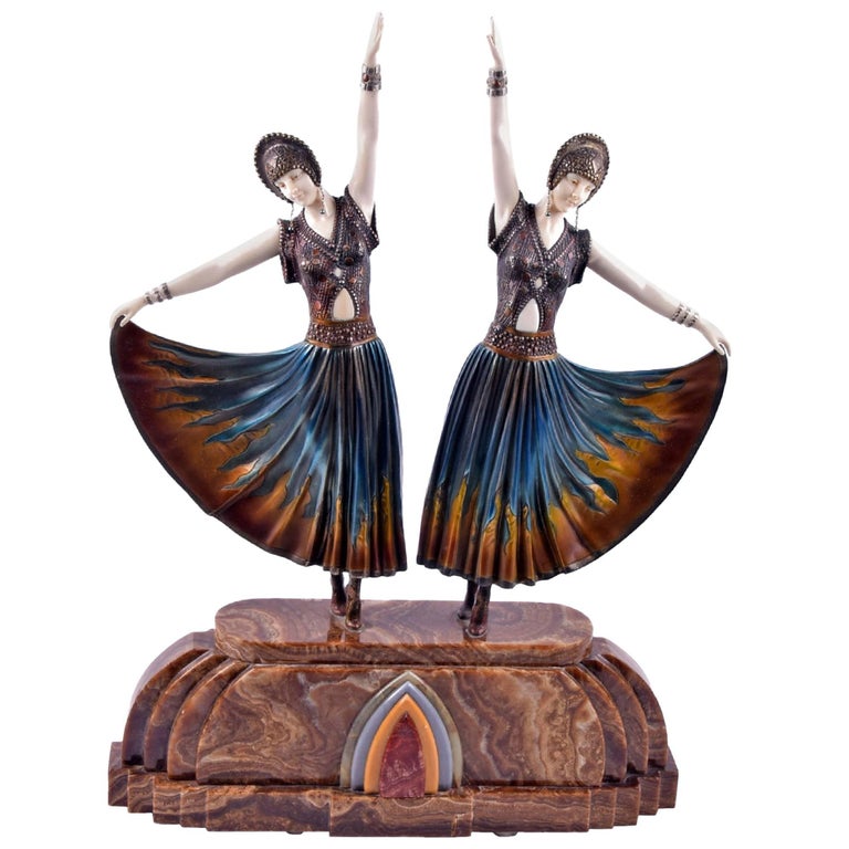 Authentic Art Deco Sculpture by Demetre Chiparus at 1stDibs