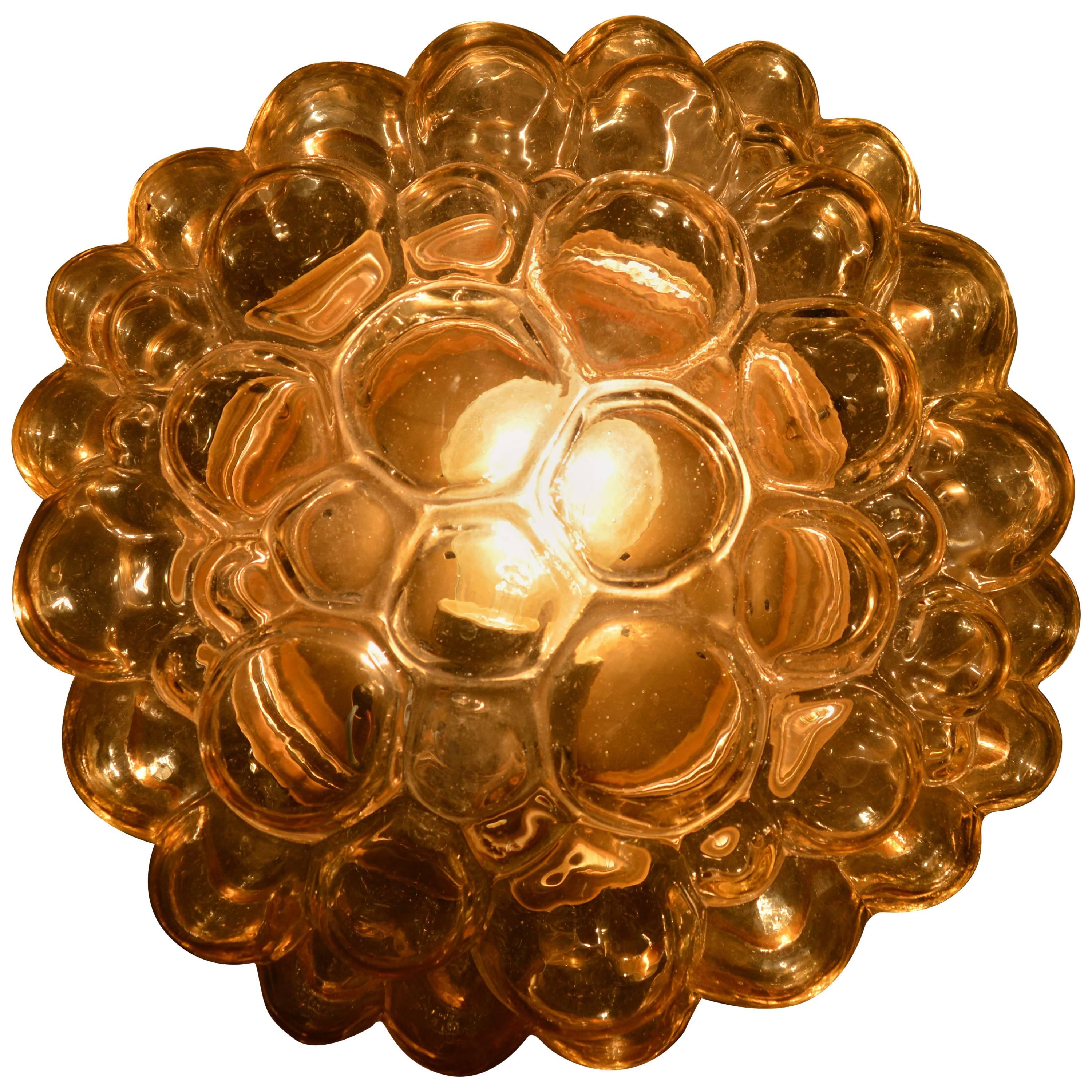 Midcentury Ceiling Helena Tynell Bubble Glass Flush Mount, 1960s