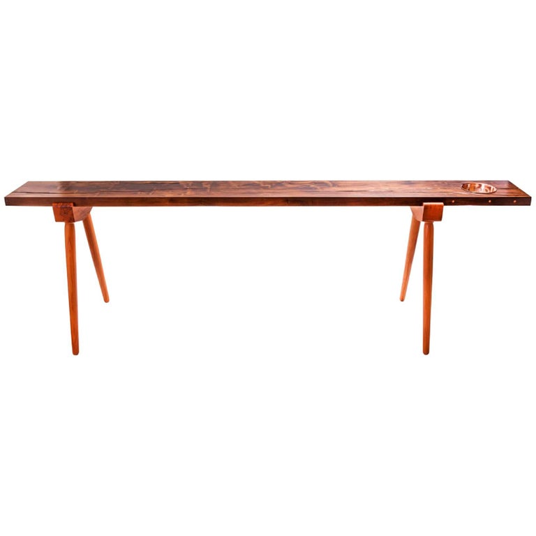 "Cocho" Rustic Style Sideboard, in Imbuia Wood, woodworking brazilian