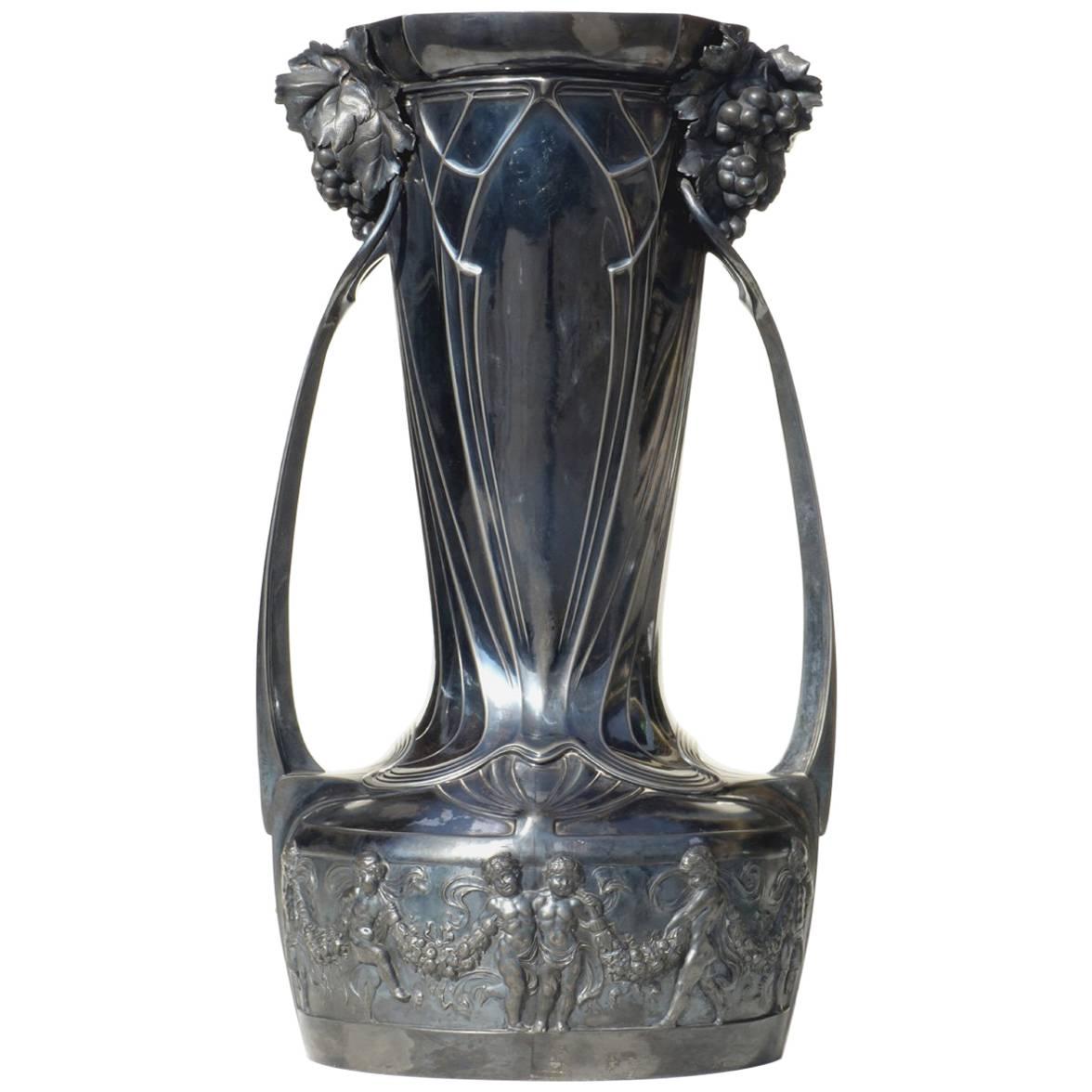 Early 19th Century WMF Albert Mayer Art Nouveau Jugendstil Vase