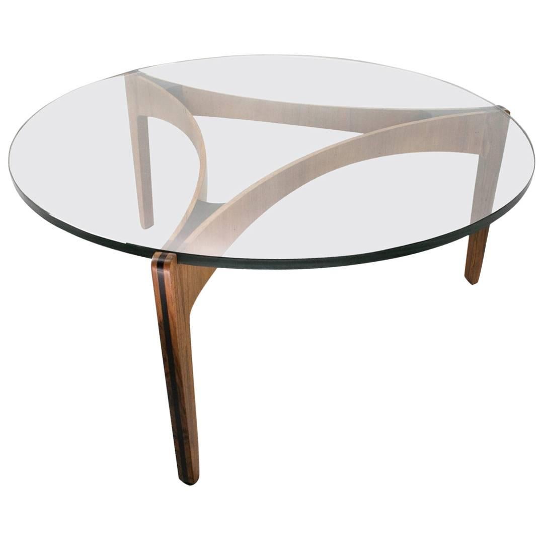 Scandinavian Modern Rosewood coffee Table by Sven Ellekaer 1960s Danish Design