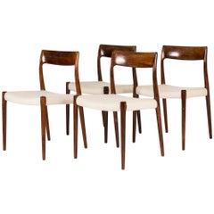 Set of Four Rosewood Dining Chairs by Niels O. Møller