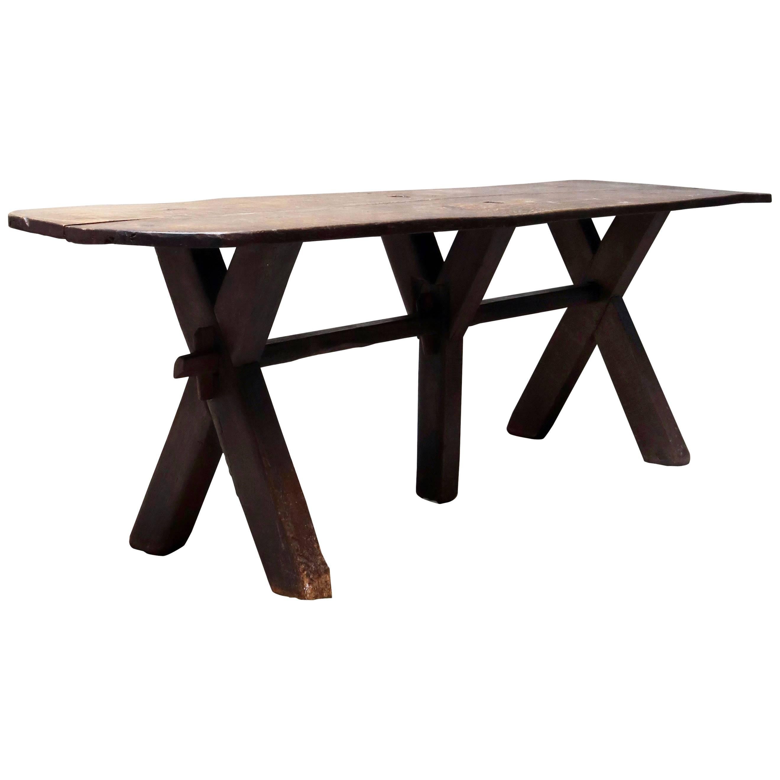 Old French Laundry Table from the 19th Century For Sale