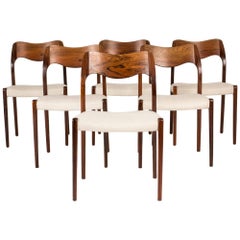 Set of Six Dining Chairs by Niels O. Møller