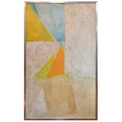 Vintage Striking and Soothing Abstract Painting in Sunny Color Palette