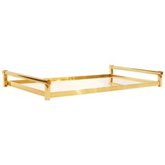 Very Large Brass Drinks Serving Tray by Jacques Adnet