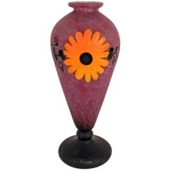 Art Deco Glass Vase by Charles Schneider