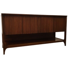 Mid-Century Modern Broyhill Brasilia Four-Door Walnut Credenza