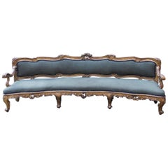 Outstanding 19th Century Italian Carved Giltwood Sofa