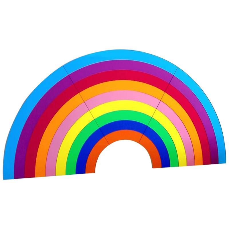 Giant Rainbow Mirror by Bride & Wolfe in Perspex and Wood, Australia, 2015 For Sale