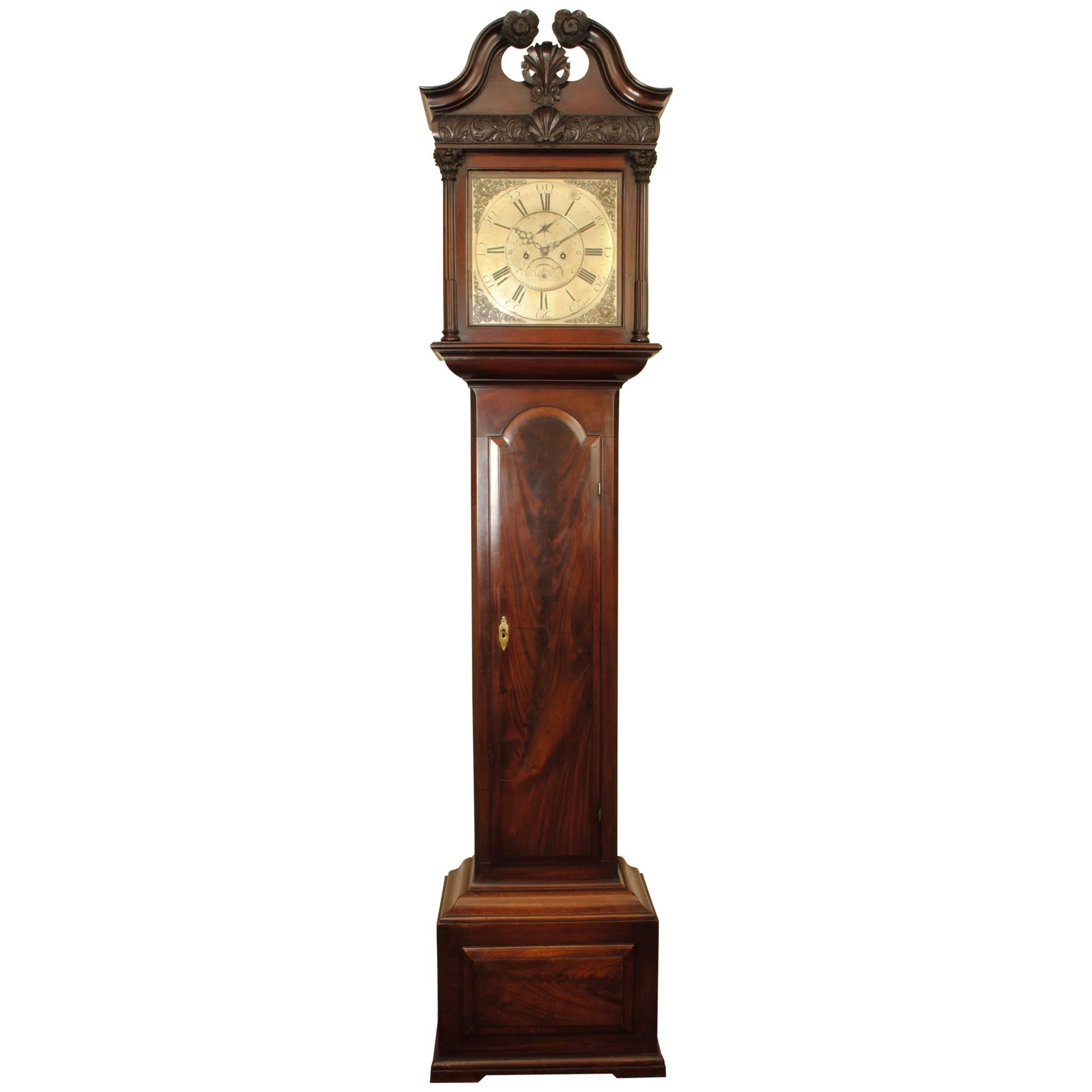 Fine 18th Century Irish Mahogany Long Case Clock
