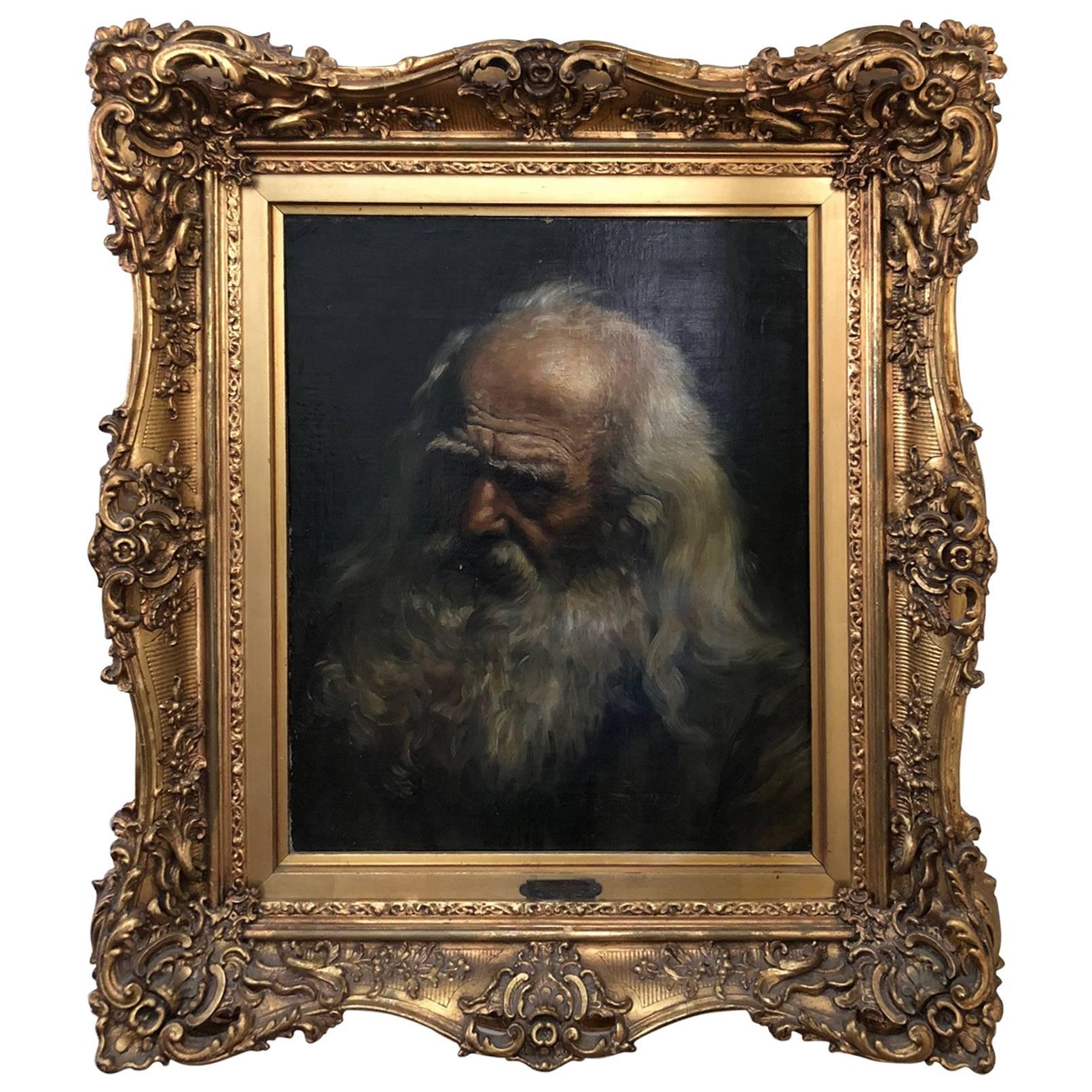 "A Brooding Man"  Jean Simon 'Toulos France' Old Master Painting For Sale