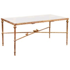 Table basse en bronze doré à la manière de Diego Giacometti