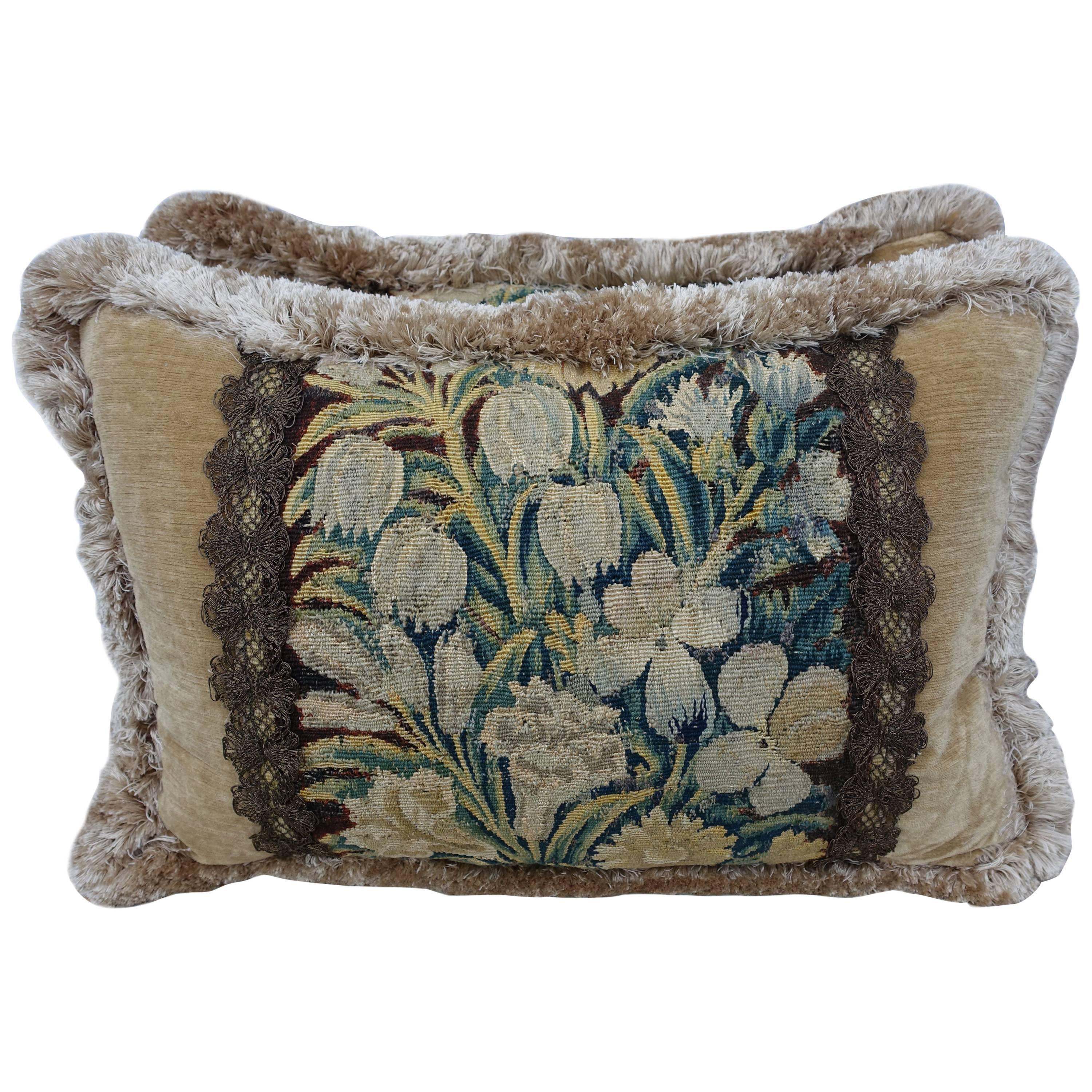 18th Century Flemish Tapestry Pillows, Pair