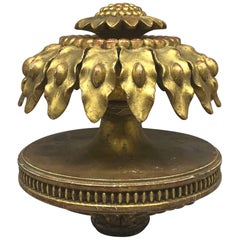 Carved Gilt-Wood Sunflower Finial Ornament