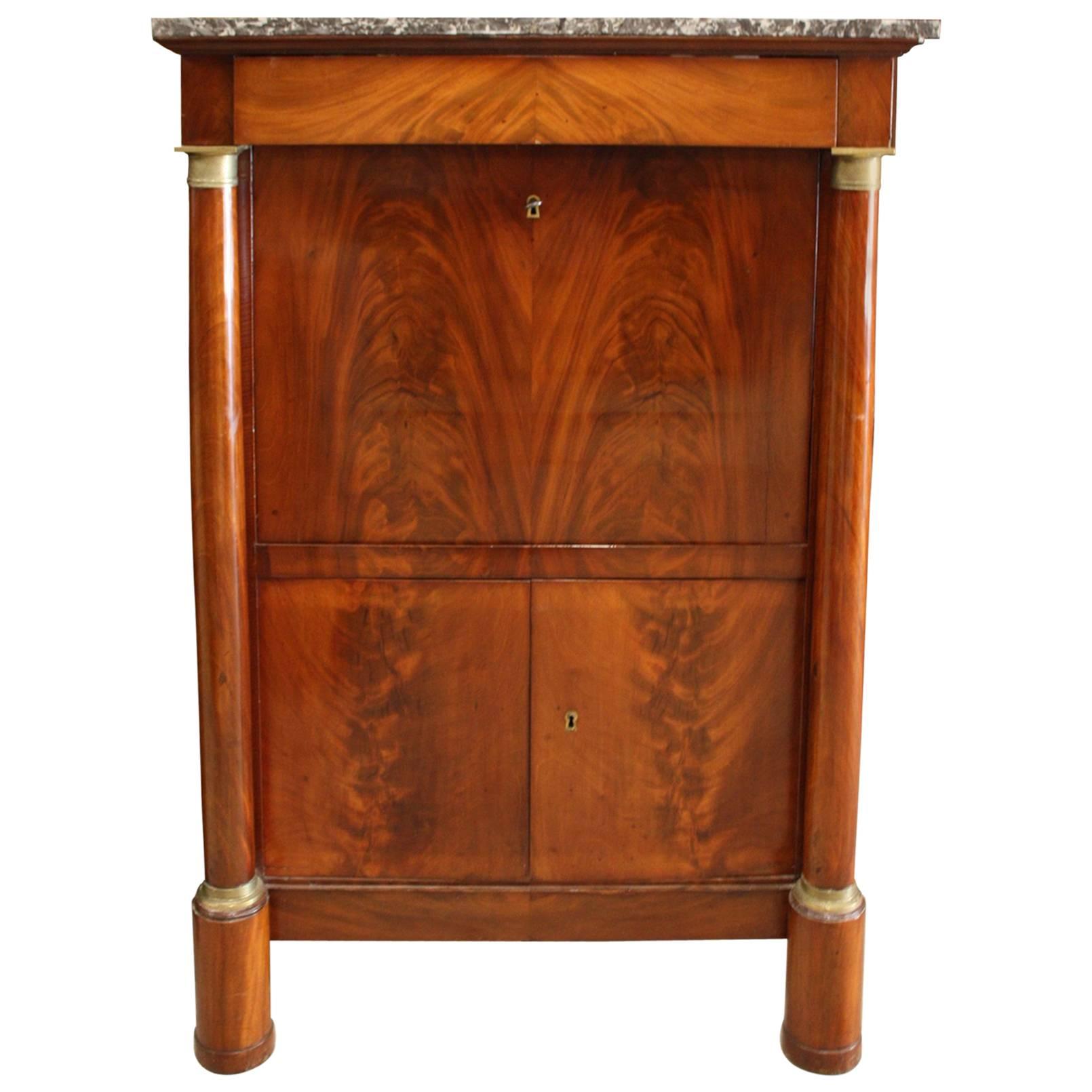 19th Century French Empire Drop Front Secretary