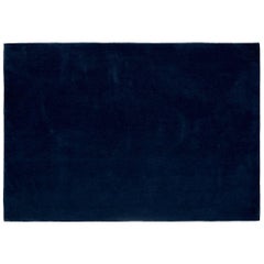 'Bleu Pinton' Hand-Tufted Area Rug in Midnight Blue by Pinton