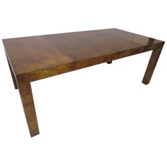 Milo Baughman Burl Wood Dining Table or Conference Table