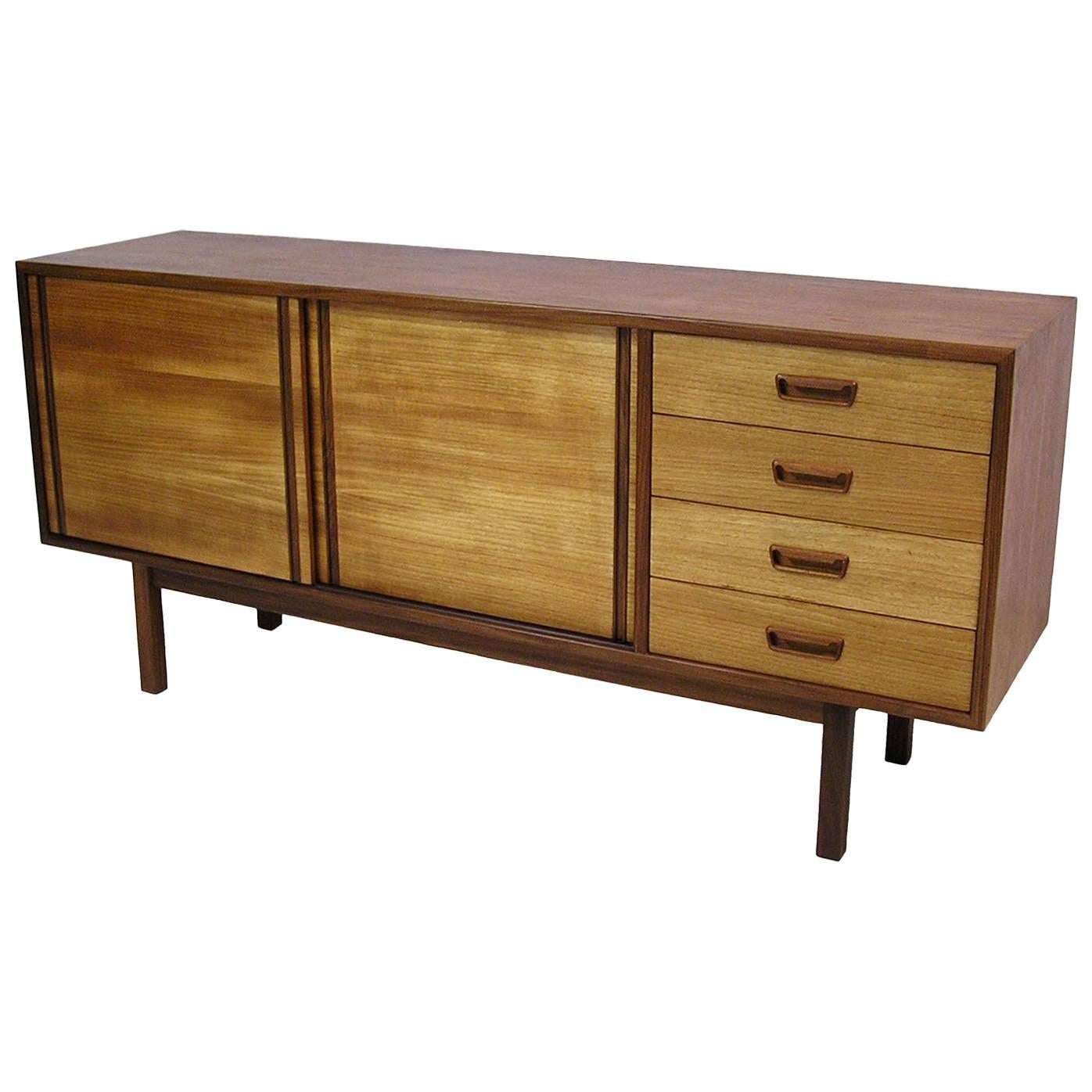 1960s Mid-Century Modern Low Teak Sideboard