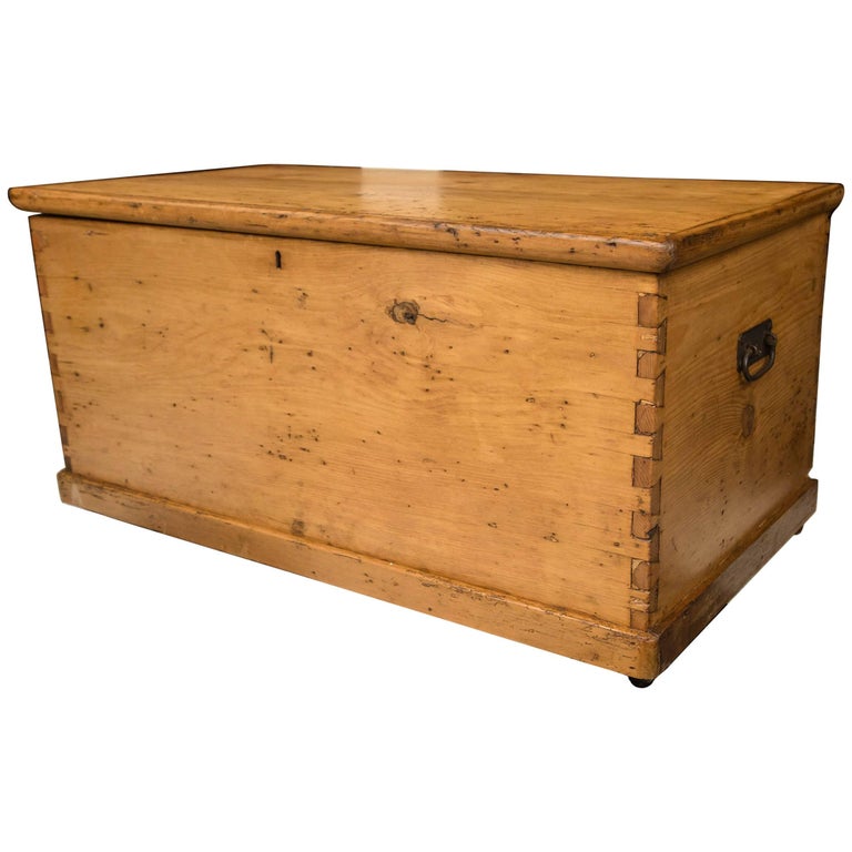 19th Century English Pine Chest at 1stDibs