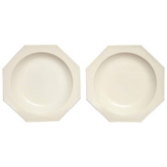 Pair of 19th Century French, Creil Creamware Plates