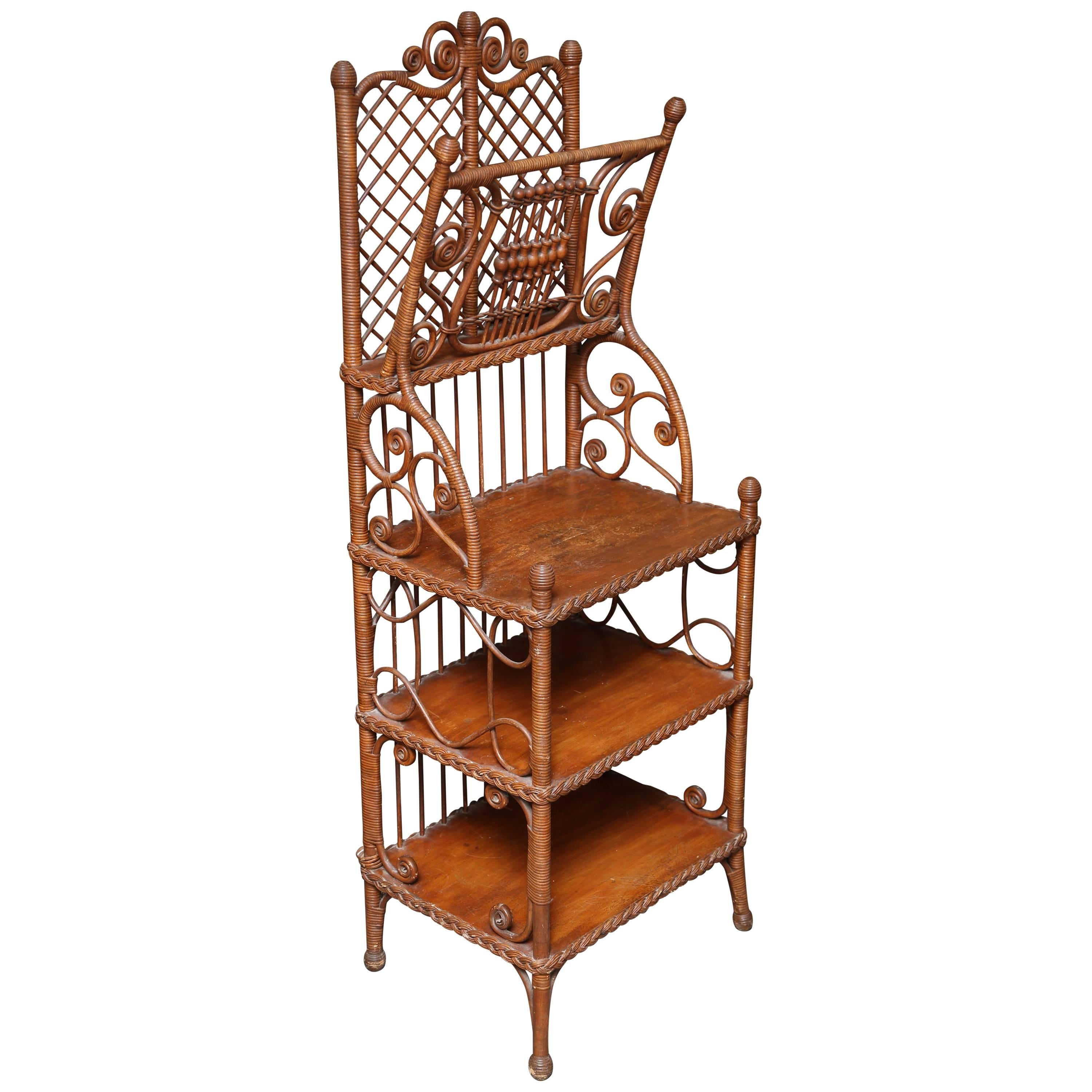 Whimsical 19th Century Wicker Music / Book Stand