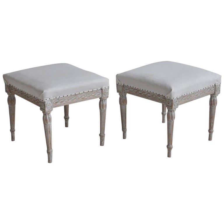 18th Century Pair of Swedish Gustavian Period Foot Stools or Benches at ...