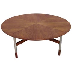 Jack Cartwright Walnut and Steel Coffee Table for Founders Furniture C. 1965