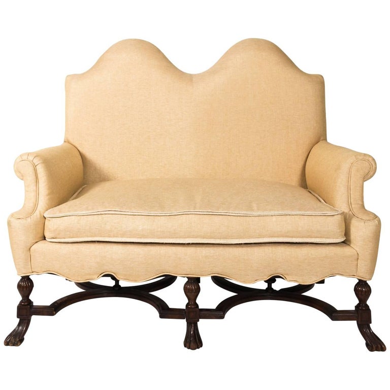 Jacobean Upholstered Settee For Sale at 1stdibs
