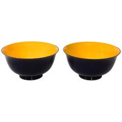 Set of Two Glass Bowls by Carlo Moretti
