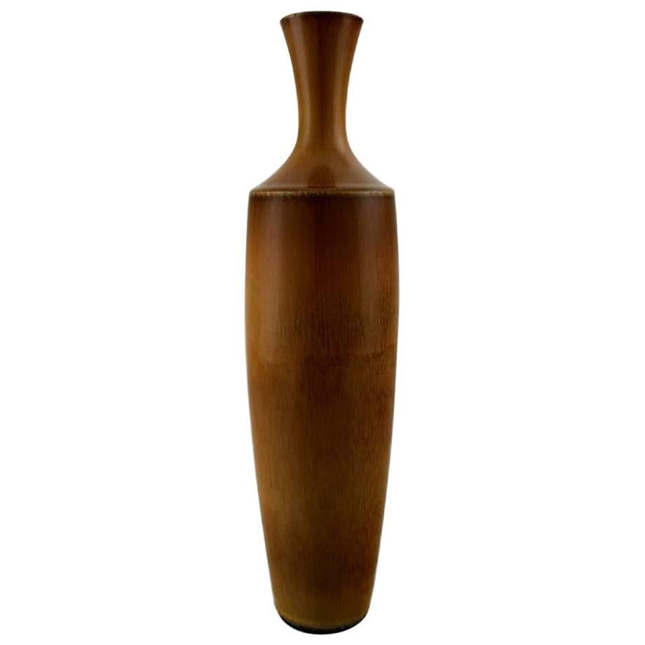 Grand vase en poterie d'art de Berndt Friberg Studio, suédois moderne, milieu du 20e siècle