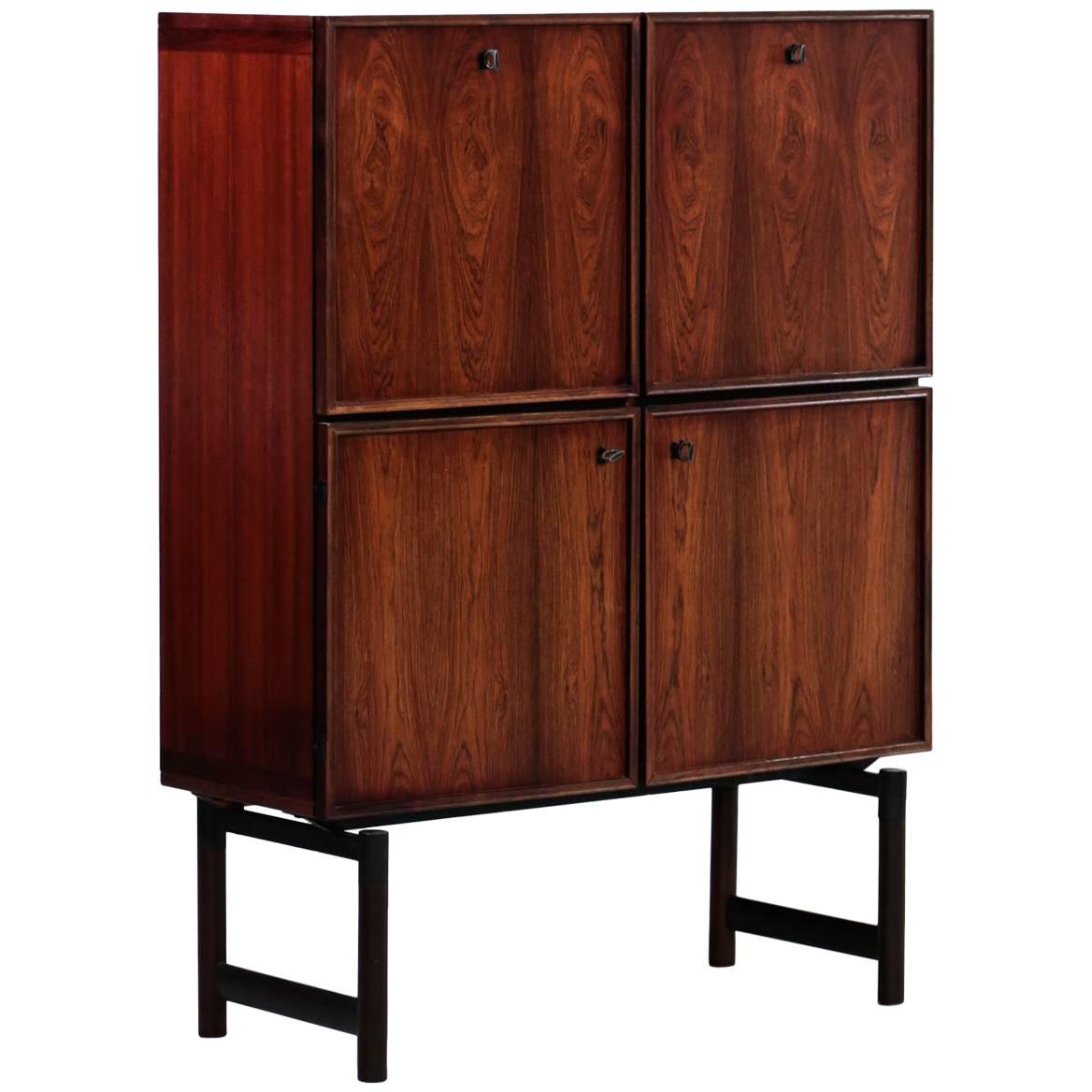 Midcentury Rosewood Cabinet, 1960s Danish Design Sideboard Vintage