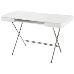 Contemporary Cosimo Desk by Marco Zanuso Jr. with White Mat Lacquered Top