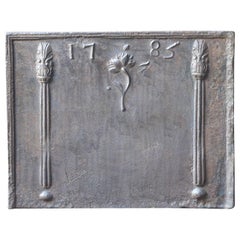 18th Century French 'Pillars with Decoration' Fireback