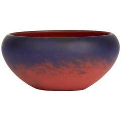 Verrerie Schneider Mottled Red Art Glass Bowl, circa 1920