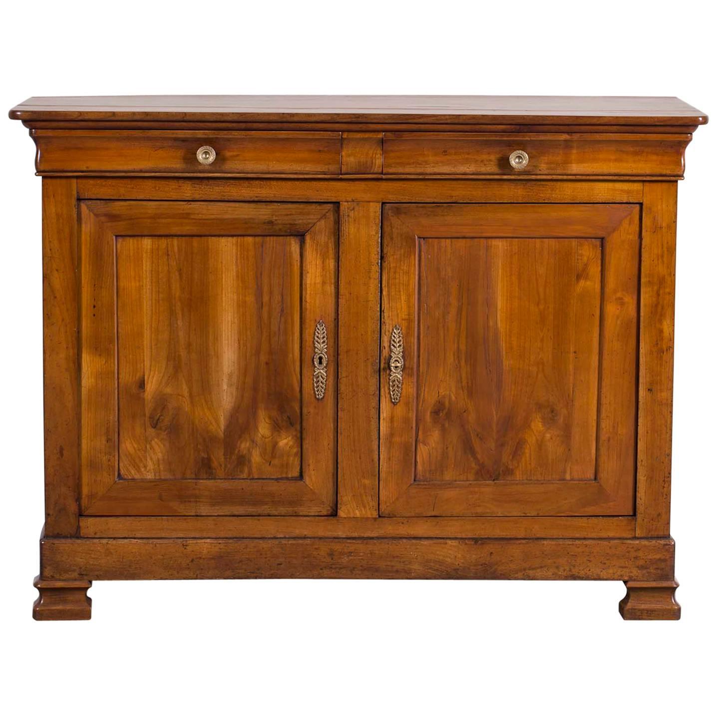 Antique French Louis Philippe Cherrywood Credenza Buffet, circa 1850