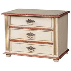 Antique French Miniature Sample Painted Chest of Drawers, circa 1890