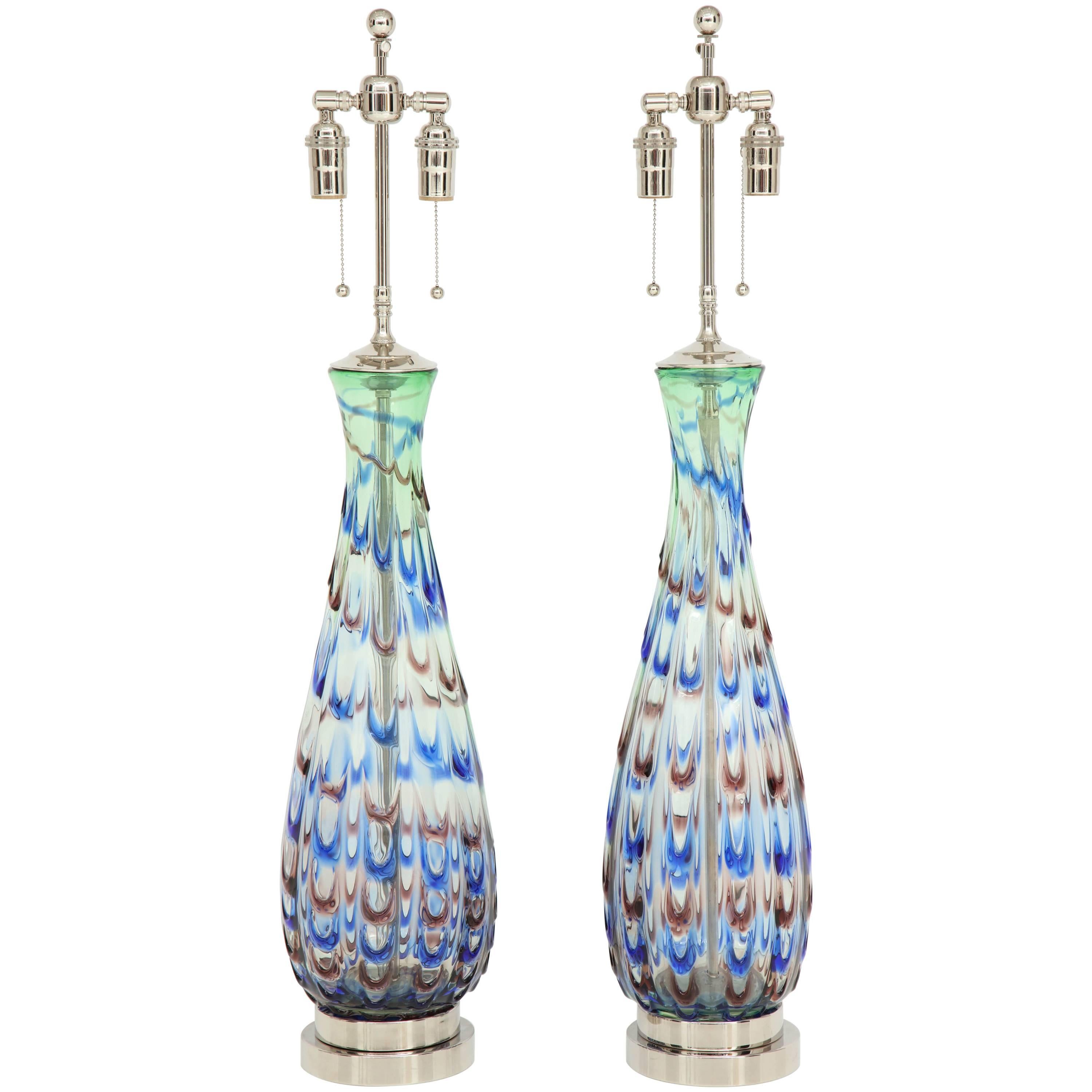 Pair of 1960s Murano Glass Lamps