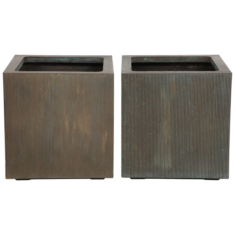 Pair of square planters by Forms and Surfaces, 1970s