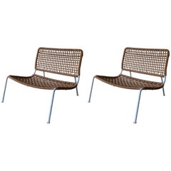 1990 Piero Lissoni Deux fauteuils contemporains italiens "Grenouille" pour Living Divani