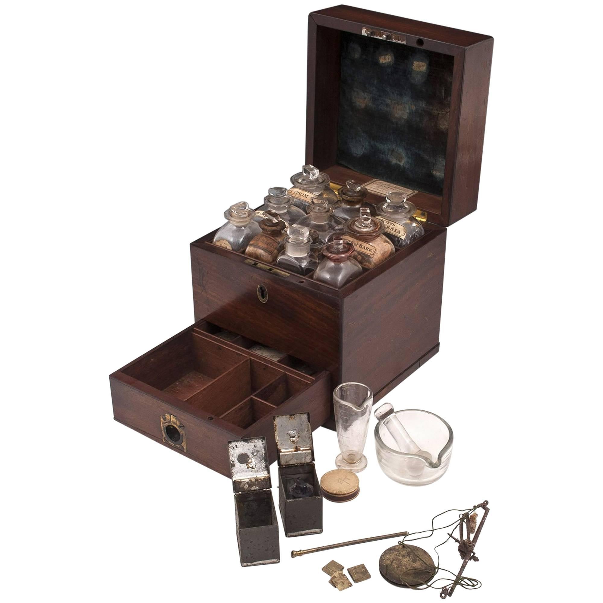Antique Apothecary Medicine Box G. Marhsall & Co, 19th Century